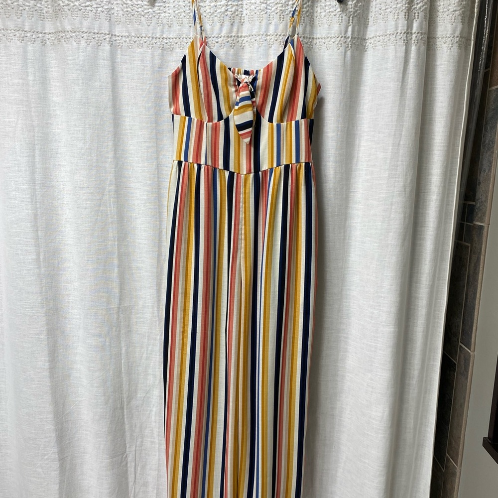 Full Length Stripped Jumpsuit